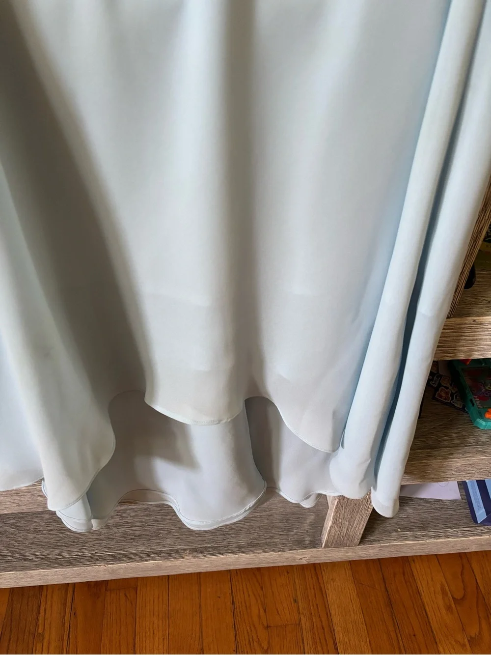 Adrianna Papell Pale Blue Layered High-Low Slip Dress
